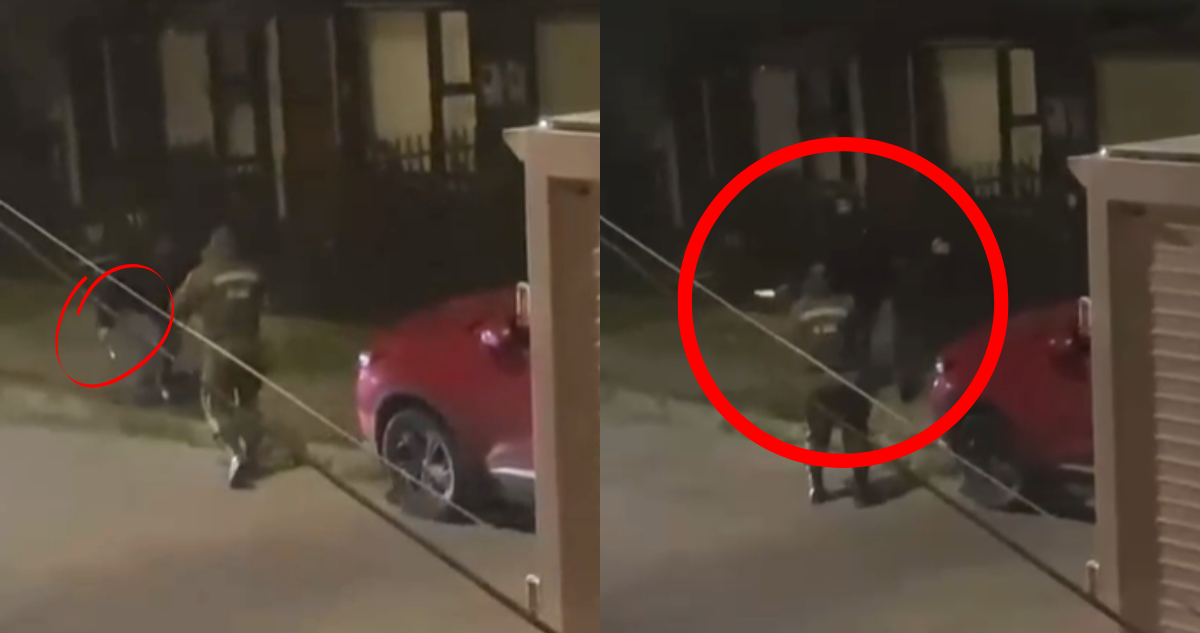 VIDEO | Carabinero balea a hombre que intentó atacarlo con cuchillo en operativo por VIF en Llanquihue