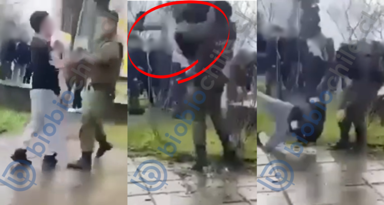 Carabinero reduce a estudiante que habría atacado a compañero y amenazado de muerte a otros