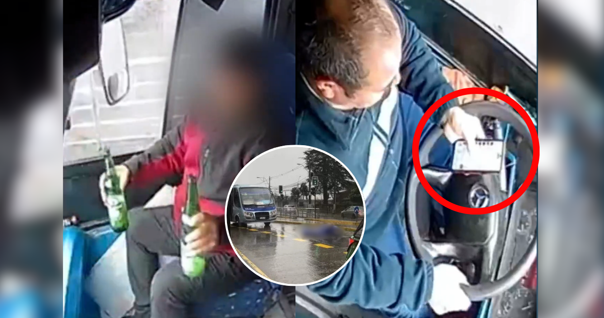 Con cerveza a bordo y celular: Revelan video de chofer que atropelló y mató a hombre en Chiguayante