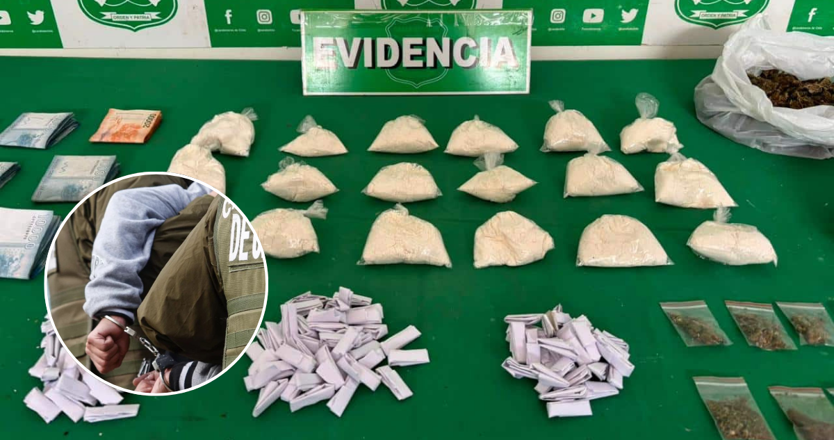 Desbaratan tres búnker de droga y detienen a 5 sujetos por microtráfico en Antofagasta