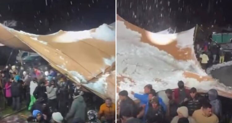 Carpa colapsa sobre asistentes de fiesta masiva que se llevaba a cabo en Las Trancas