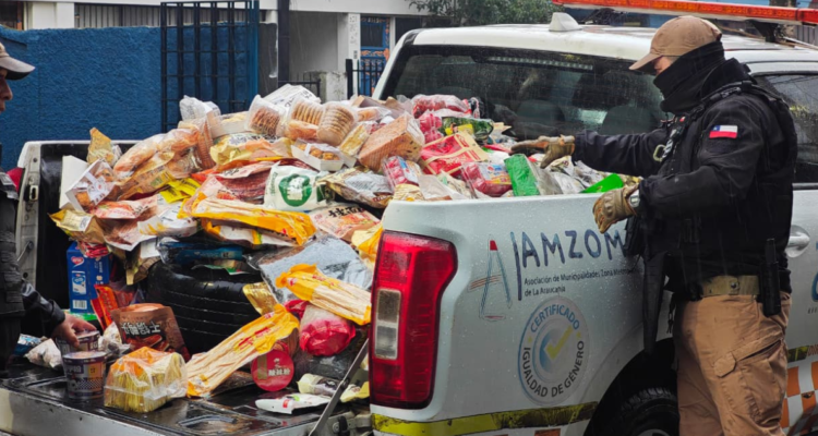 Incautan 1,5 tonelada de alimentos de origen asiático en mal estado y sin autorización en Temuco
