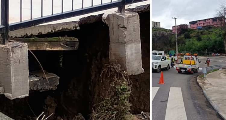 40 días podría demorar reparación de socavón que hundió avenida en sector El Olivar de Viña del Mar