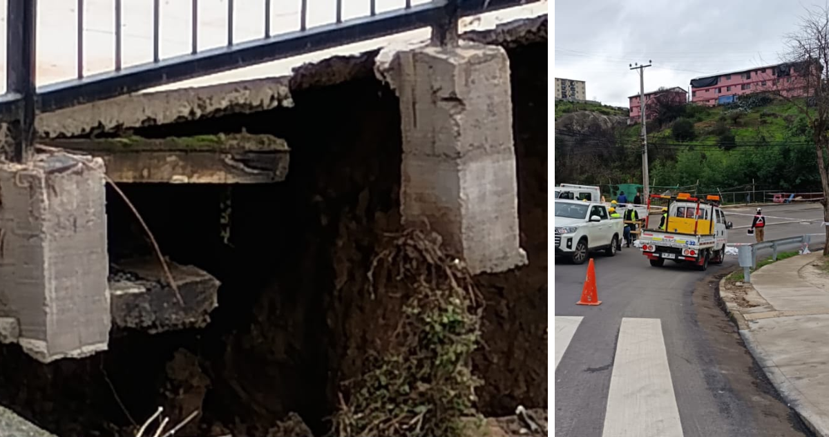 40 días podría demorar reparación de socavón que hundió avenida en sector El Olivar de Viña del Mar