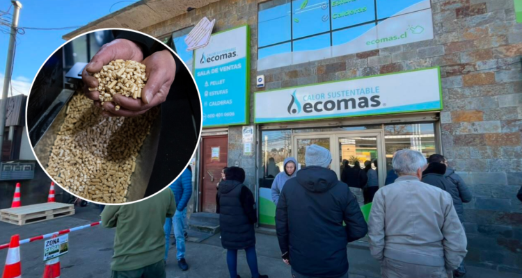 Hasta una hora de espera para comprar: reportan falta de stock de pellet en el Gran Concepción