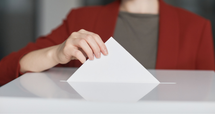 Persona votando