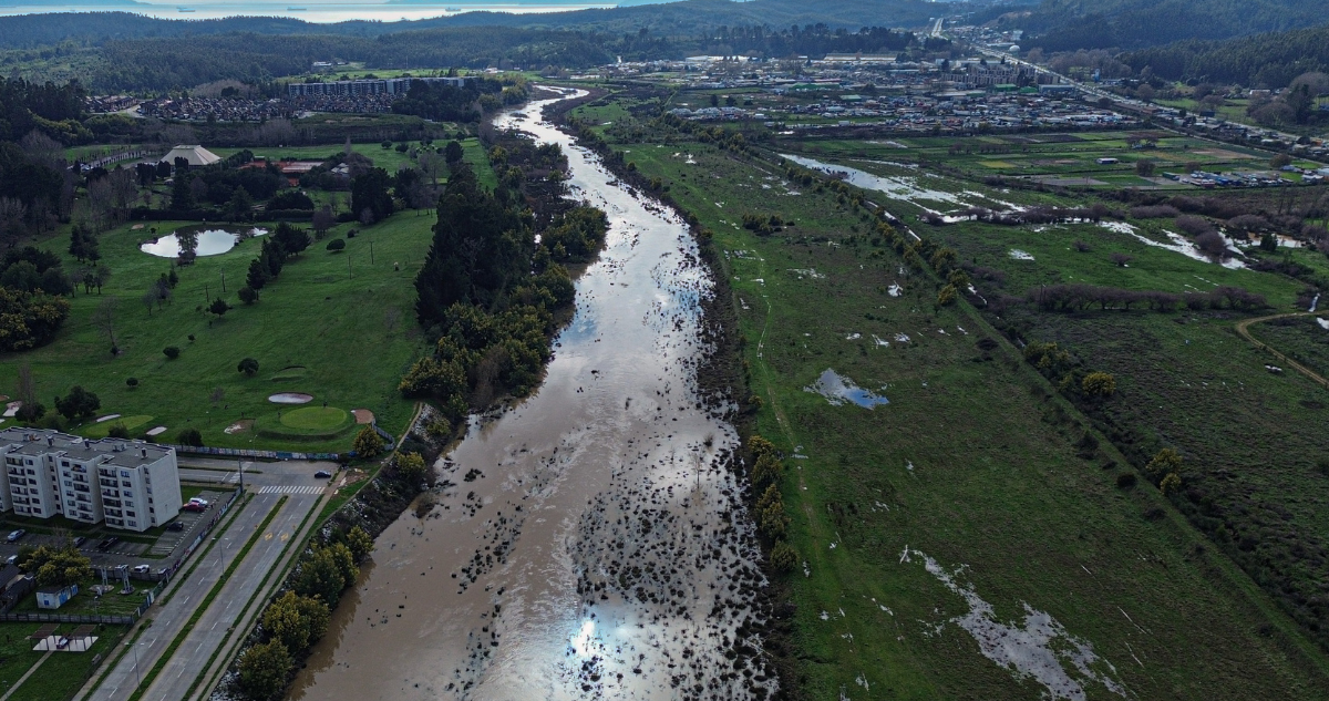 Declaran alerta amarilla en Concepción: río Andalién alcanzó “nivel de riesgo” y sigue creciendo