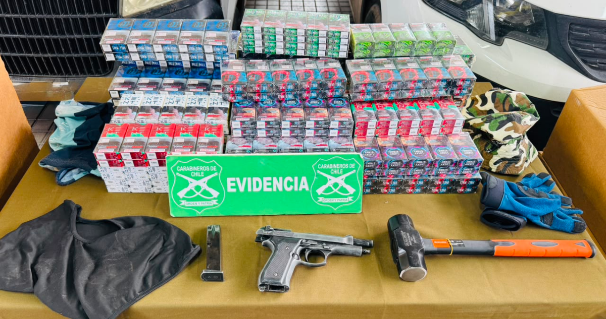 Detienen a 4 sujetos tras asalto a camión que transportaba $50 millones en cigarrillos en San Bernardo