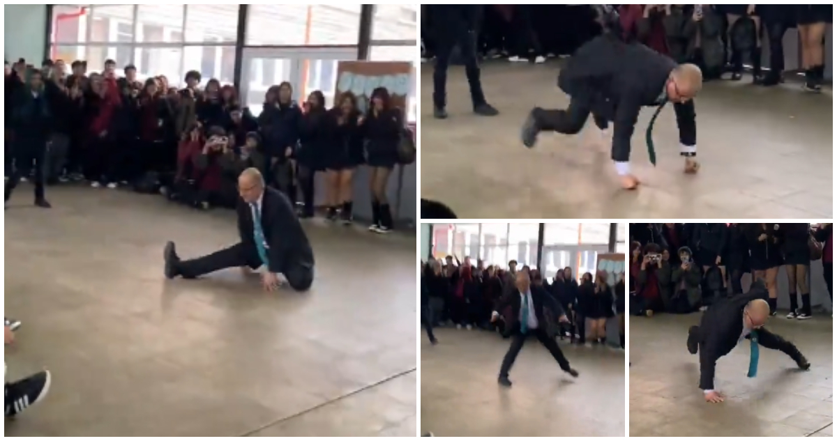 Dio clase: inspector de colegio se hace viral en “batalla de aura” con alumnos