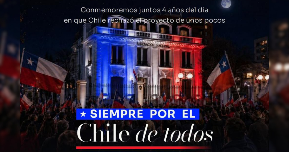 RN conmemorará cuarto aniversario del Rechazo con ceremonia propia antes del evento de la UDI
