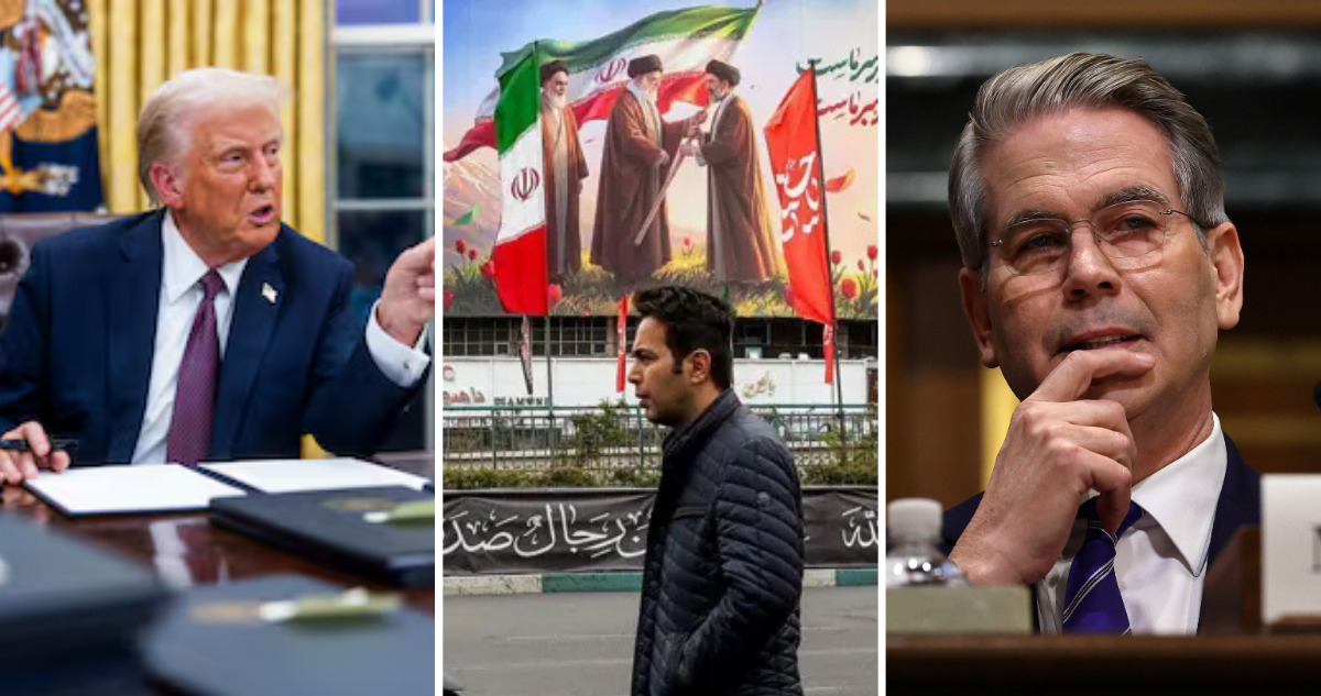 EEUU asfixiará aún más la economía de Irán (En fotos: Donald Trump y Scott Bessent)