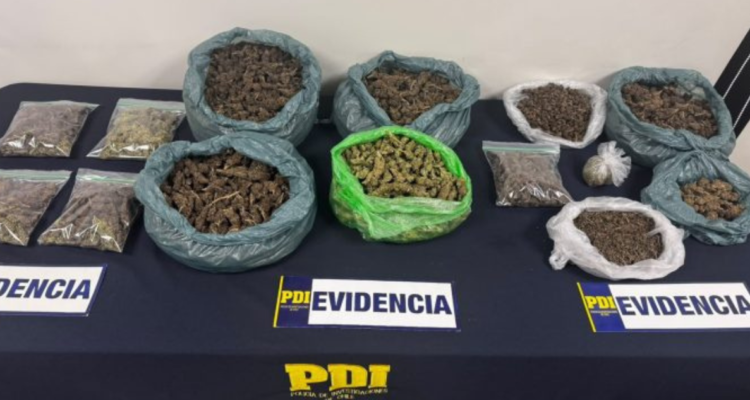 Más de 5 kilos de marihuana y otras sustancias deja operativo en la provincia de Linares: 2 detenidos