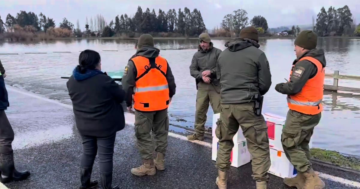 Entregan ayuda para afectados por inundaciones y aislamiento tras lluvias en costa de La Araucanía