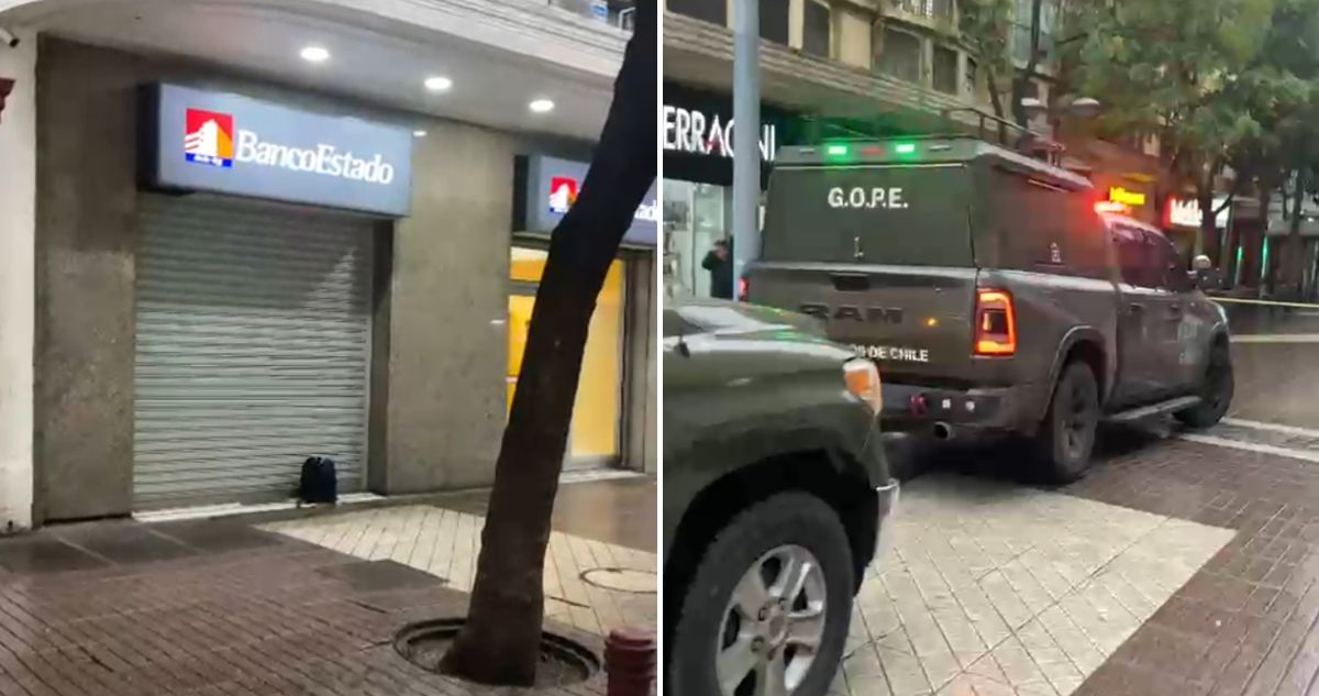 Evacúan sector del centro de Santiago por posible bomba: GOPE revisa el área