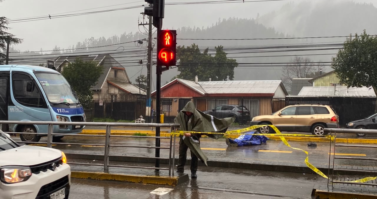 Fatal atropello de adulto mayor en Chiguayante: micrero detenido