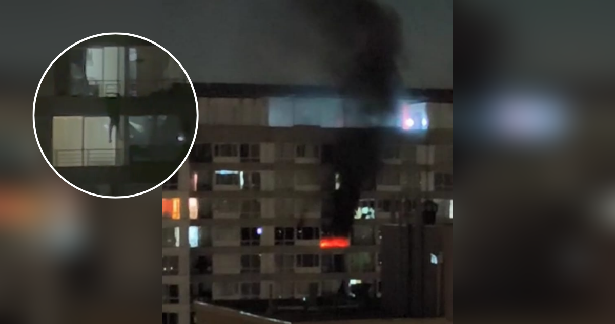 Femicidio frustrado en Santiago: hombre quemó a expareja y después huyó escalando edificio de 17 pisos