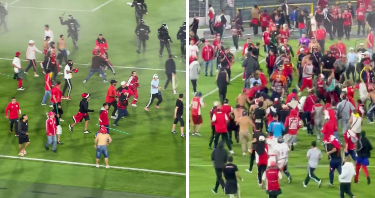 Hinchas de Santa Fe y América protagonizaron feroz batalla campal en fútbol de Colombia.