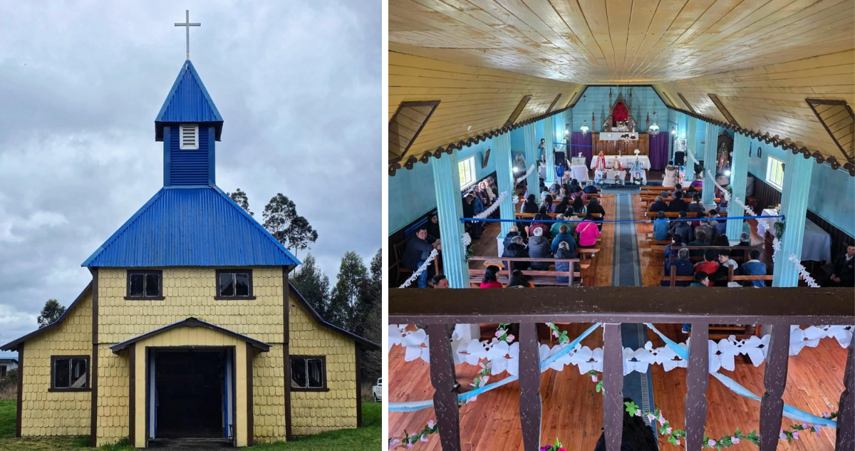 Hallan cuatro esqueletos humanos durante obras de emergencia en histórica iglesia de Maullín
