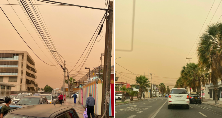 Tormenta de arena sorprende a Arica: enorme nube de polvo avanza sobre distintos puntos de la ciudad