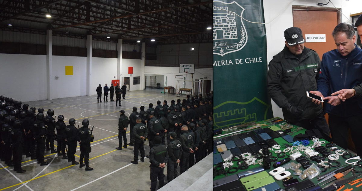 Hallan trozos de sierra, 49 celulares y 28 armas blancas en allanamiento a cárcel de Puerto Montt
