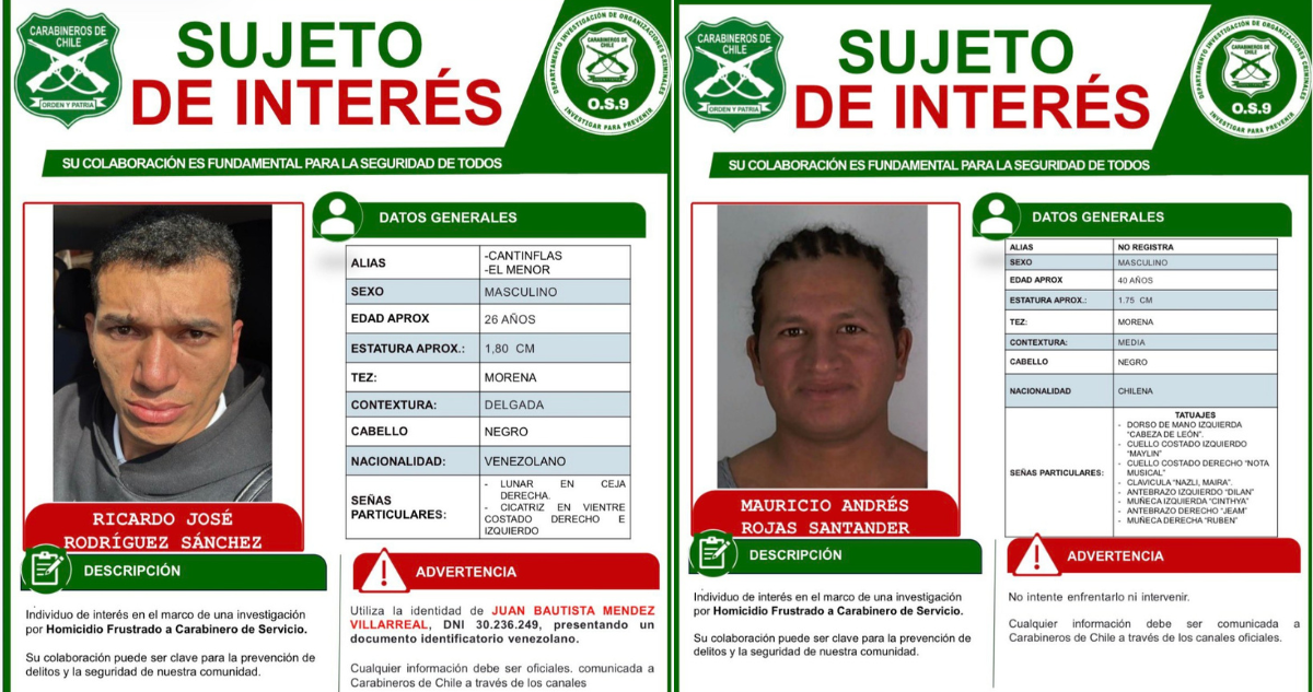 Buscan a chileno y venezolano por ataque a balazos que dejó grave a carabinero en Antofagasta