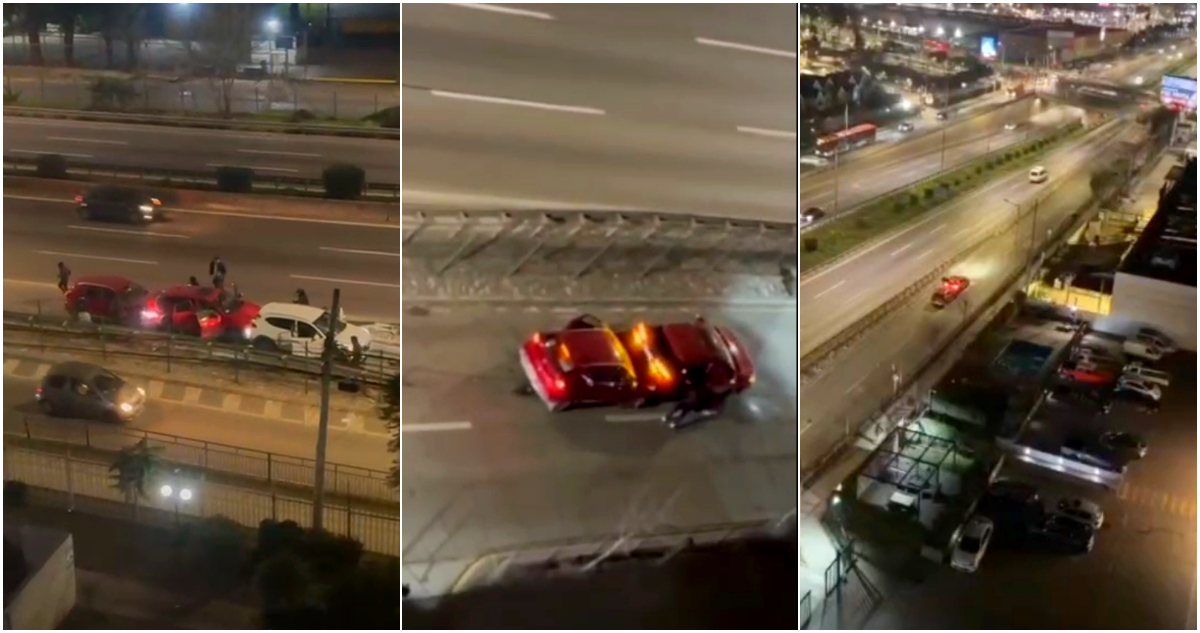 Violenta encerrona en Américo Vespucio en Maipú: delincuentes armados intimidaron a ocupantes de autos