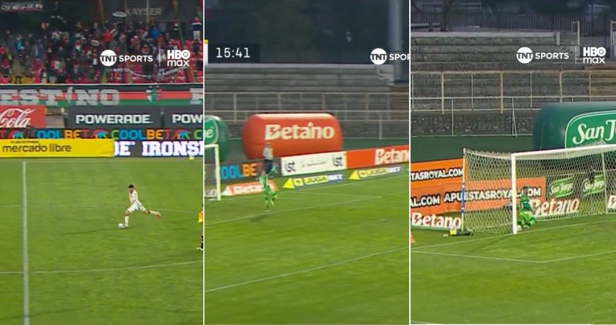 Eggel y un golazo de antes de la mitad de cancha para Palestino ante Coquimbo
