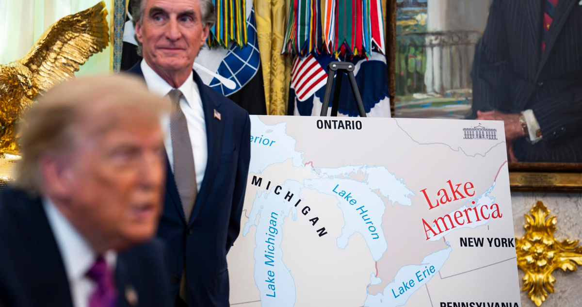 Trump rebautiza lago Ontario como "lago América" y Google cambia su nombre en mapas para EEUU