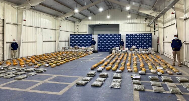 Incautan 829 kilos de drogas avaluadas en más de $2 mil millones en la RM: PDI detuvo a 3 extranjeros