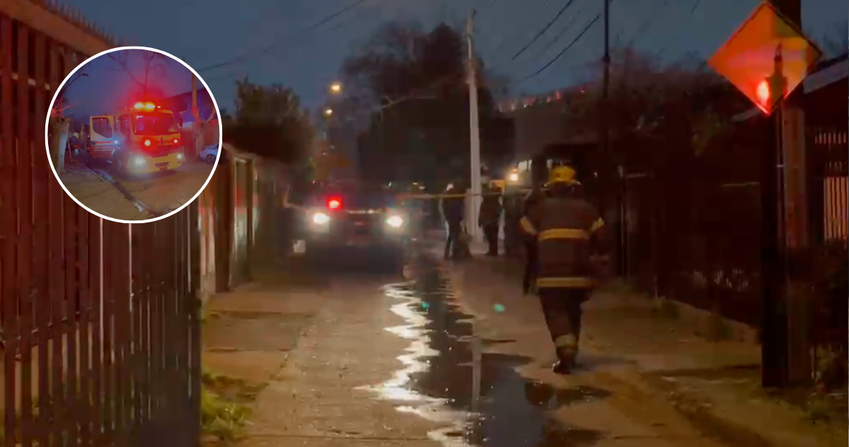 Fiesta en vivienda de Conchalí termina en incendio con un fallecido