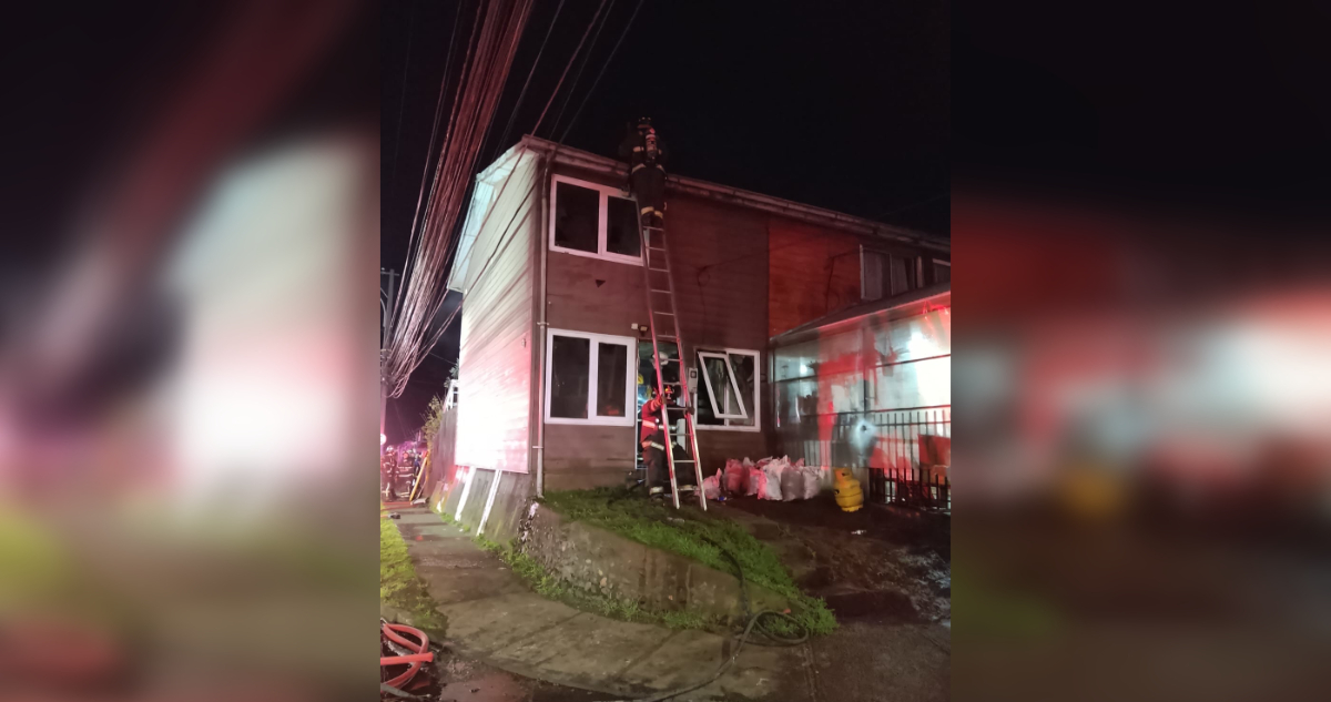 Incendio en Padre Las Casas deja un hombre muerto tras ser rescatado desde vivienda en llamas