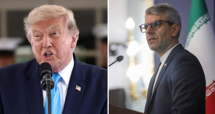Donald Trump y Esmaeil Baqaei | EFE y X