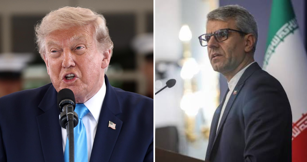 Donald Trump y Esmaeil Baqaei | EFE y X