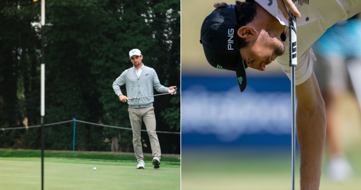 Joaquín Niemann en parte alta del LIV Golf de Indianápolis