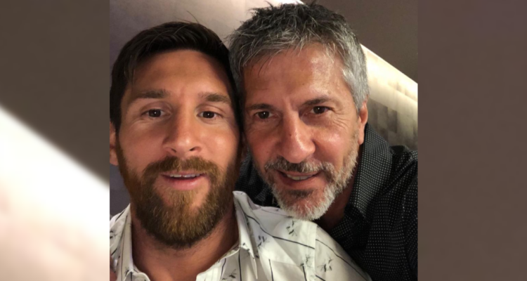 Jorge Messi junto a su hijo Lionel.