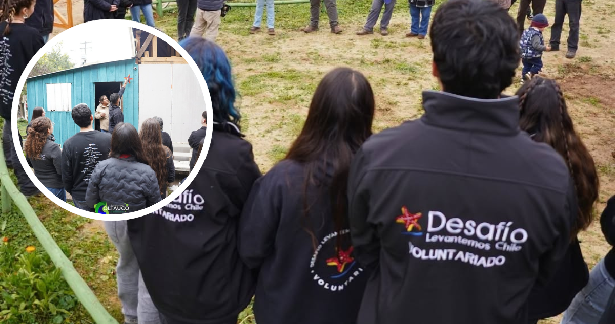 Jóvenes voluntarios del Desafío Levantemos Chile en Coltauco.