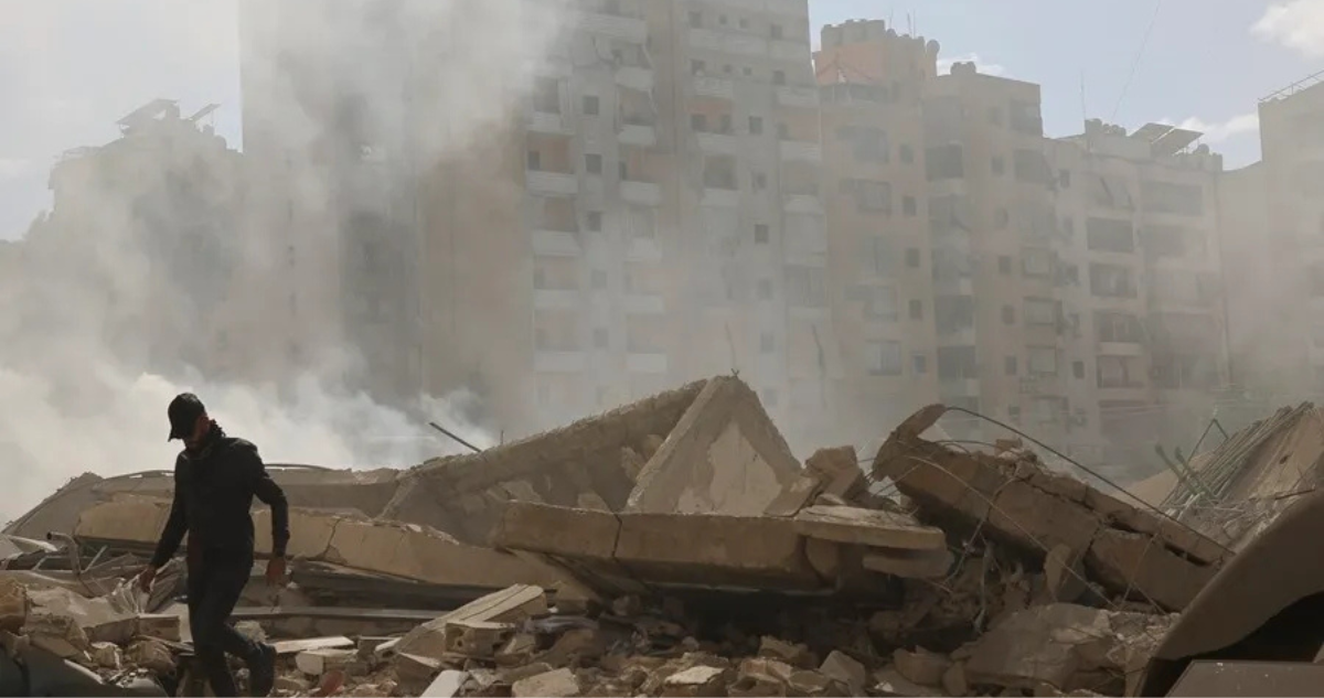 Imagen de archivo de un edificio destruido por un ataque de Israel en Líbano