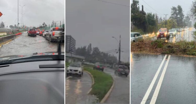 [VIDEOS] Rutas anegadas y árboles caídos: los registros del sistema frontal en el Bío Bío