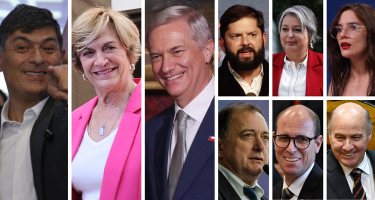 Parisi, Mathhei, Kast, Boric, Jara, Vallejo, Poduje, Arrau y Quiroz.