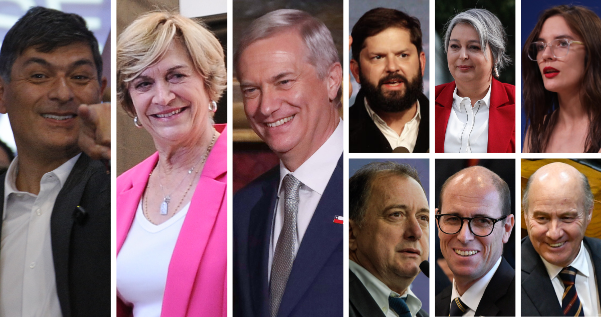 Parisi, Mathhei, Kast, Boric, Jara, Vallejo, Poduje, Arrau y Quiroz.