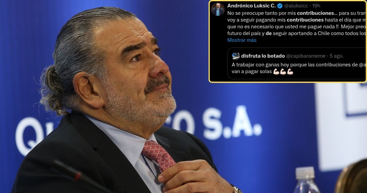 “Voy a seguir pagando mis contribuciones”: Andrónico Luksic no aguantó y respondió troleo en X