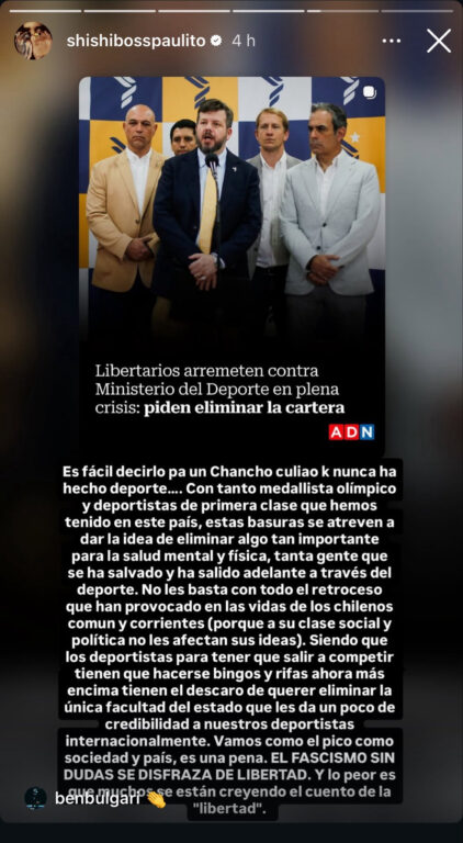 "No les basta con el retroceso": Pablo Chill-E explota contra idea de eliminar Ministerio del Deporte