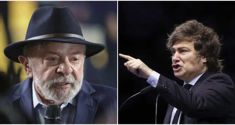 Lula da Silva y Javier Milei, presidentes de Brasil y Argentina, respectivamente