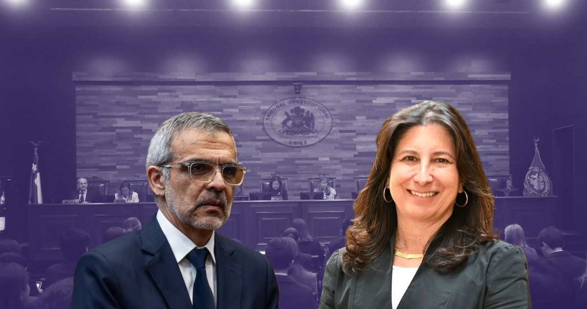 Luis Cordero y ministra del TC Alejandra Precht.