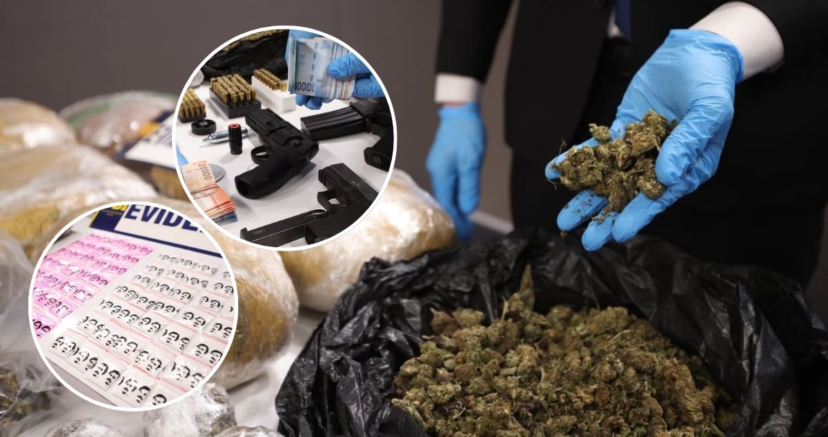 PDI desarticula dos bandas criminales en la RM: hay 24 detenidos y más de 16 kilos de droga incautados
