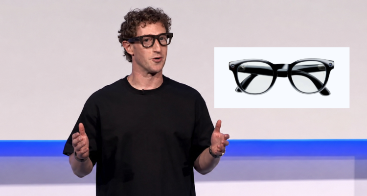 Foto de Mark Zuckerberg con los lentes con IA de Meta
