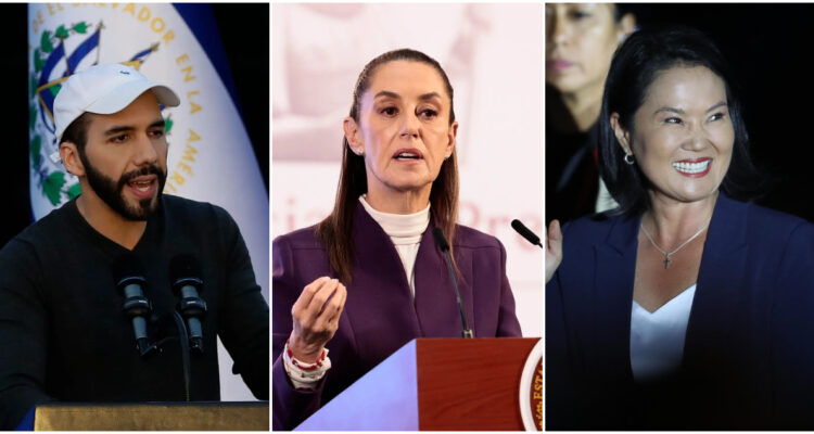 Bukele y Sheinbaum lideran ranking de presidentes latinoamericanos: Fujimori debuta en el tercer lugar
