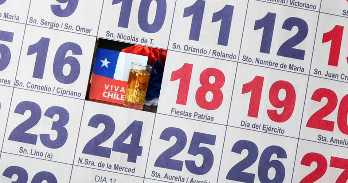 Calendario con feriado el 17 de septiembre.