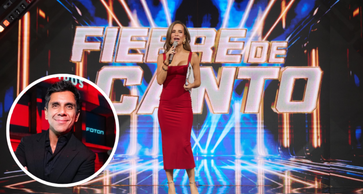 Juan Pablo Queraltó y logo de Fiebre de Canto