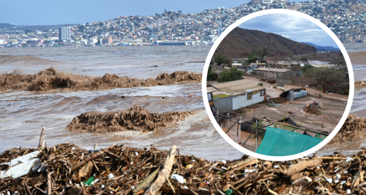 Playa de La Serena tras paso del sistema frontal. Y foto de localidad de El Islón.